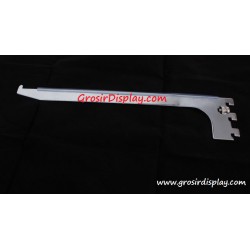 Braket Kaca Stainless 45 cm Penyangga Rak Kaca Perlengkapan Display Pajangan Toko