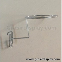 Display Pajangan Topi Gantungan Hook Ram Stainless Chrome Kuat