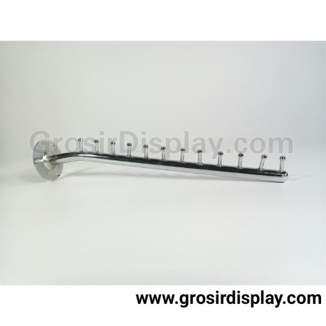 Hanger Gantungan Tas Baju Suling Tempel Tembok Besi Stainless Import