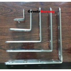 Siku Oval Stainless Steel 25x25 Penyangga Rak Tempel Dinding