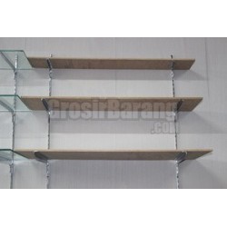 Tiang Rak Kayu / Kaca 1,5 meter