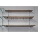 Tiang Braket Satinless 1,5 meter Penyangga Rak Kayu / Kaca