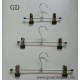 Hanger Jepit Tulang 20 cm Stainless Gantungan Celana Rok Bawahan