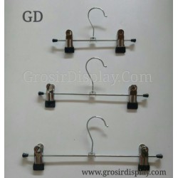 Hanger Jepit Tulang 20 cm Stainless Gantungan Celana Rok Bawahan