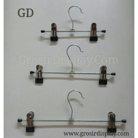 Hanger Jepit Tulang 20 cm Stainless Gantungan Celana Rok Bawahan