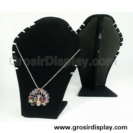 Display Kalung Kobra Bludru Pajangan Gantungan Kalung Display Perlengkapan Toko Aksesoris